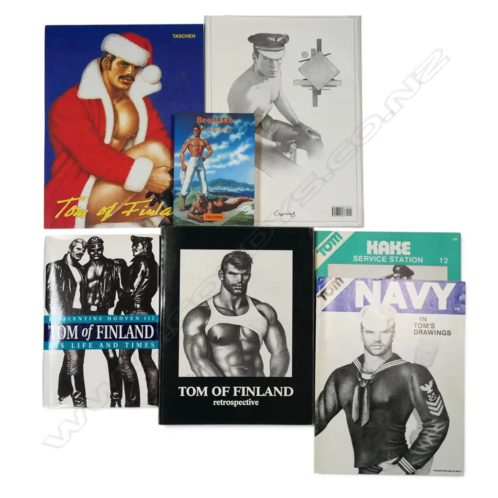 SEVEN ITEMS RELATING TOM OF FINLAND AND BEEFCAKE POSTCARDS Image 1++